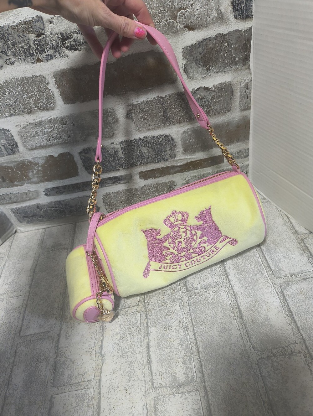 Juicy Couture Scottie Dog Barrel Shoulder Bag Nwot